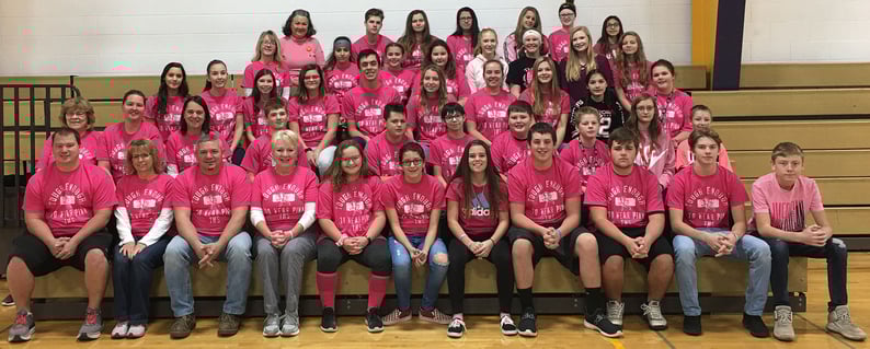 Tigerton High School Spirit Club Pink Out!
